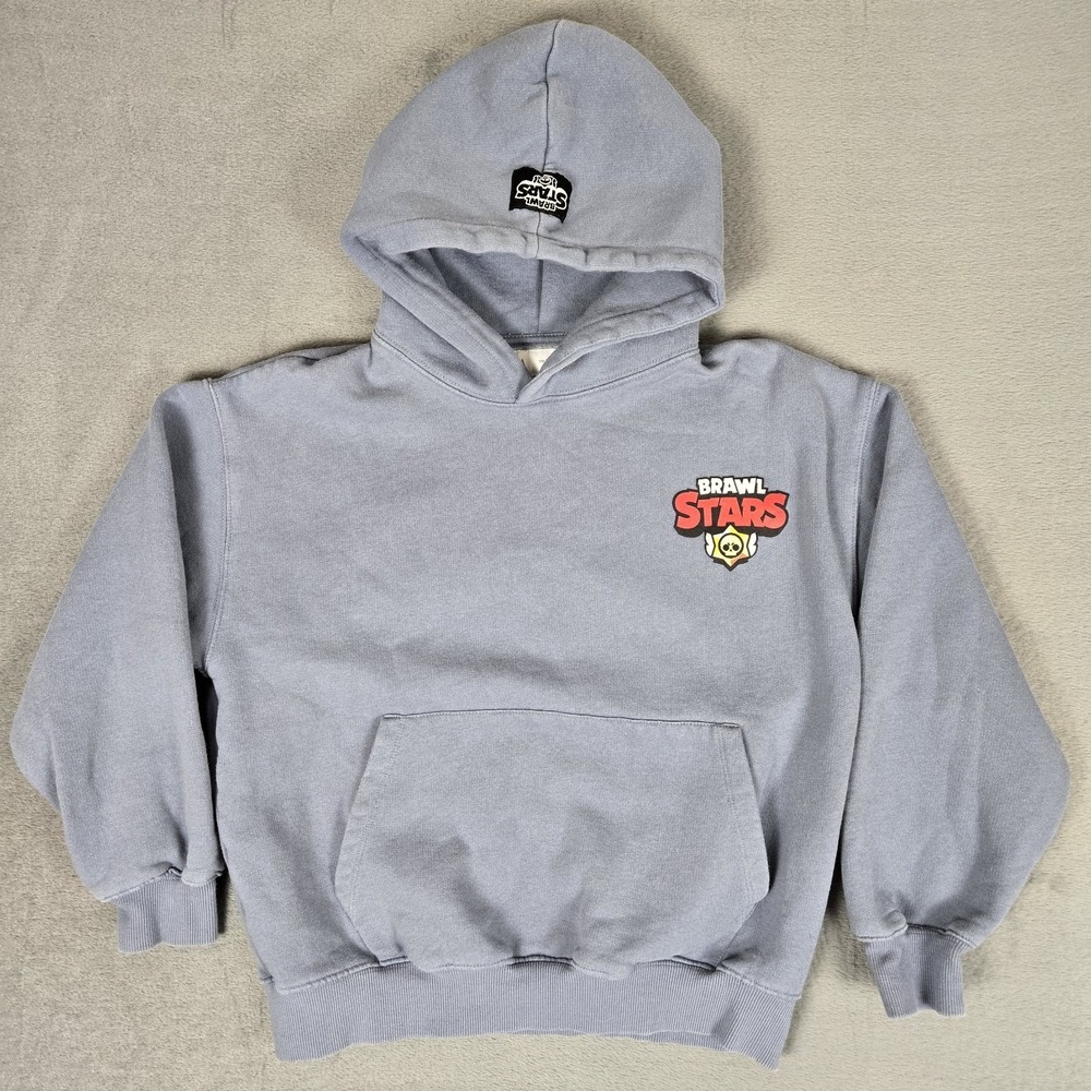 Zara Brawl Stars Hoodie Youth Kids Size 13/14 Light Blue‎ Pullover